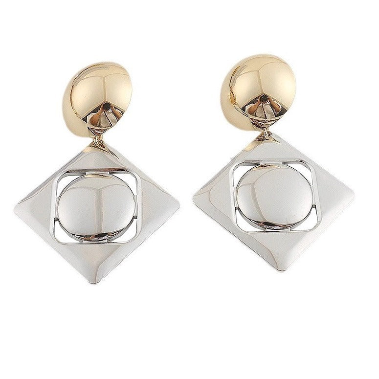 Geometric diamond earrings for women