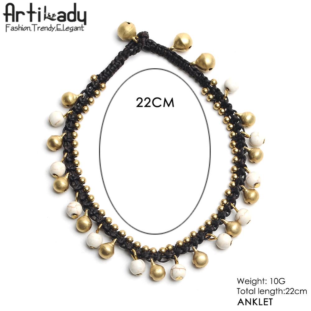 Artilady stone beads anklet women jewelry