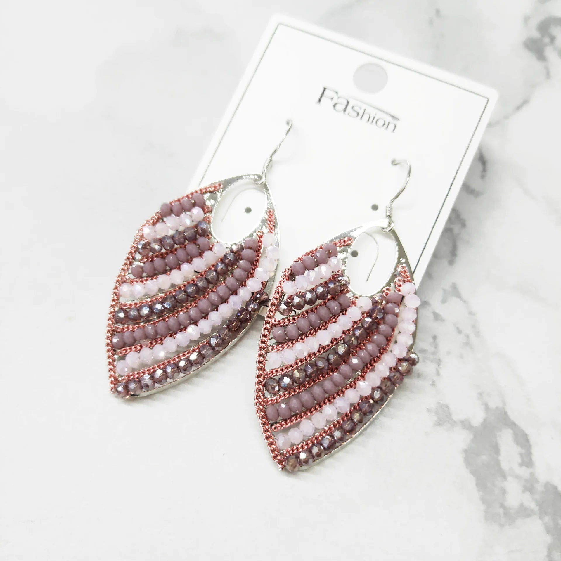 Bohemian Style Leaf Earrings Beaded Earrings for Women
