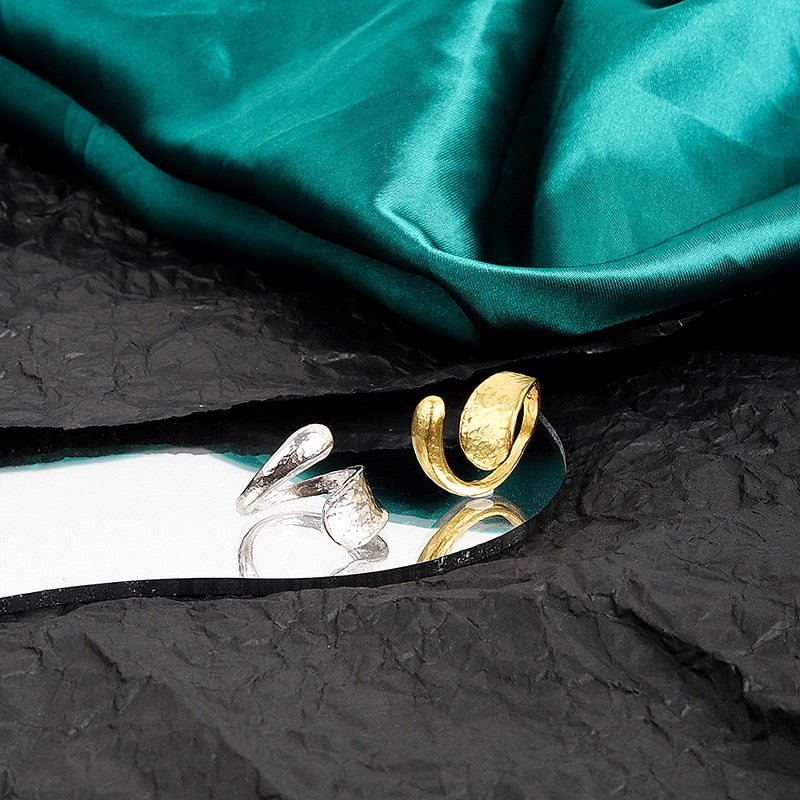 Silver Color Rings For Women Trendy Simple Fashion Line Cross Resizable Rings Trend