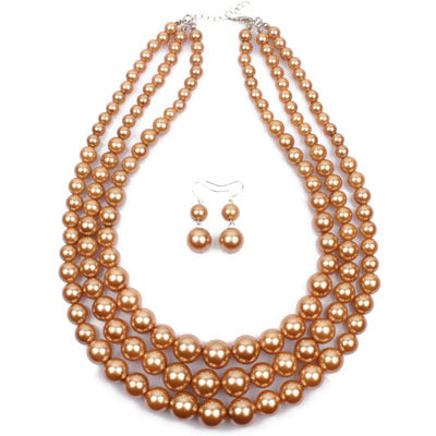 Pearl Fashion Exaggerated Ladies String Pearl Clavicle Multilayer Necklace